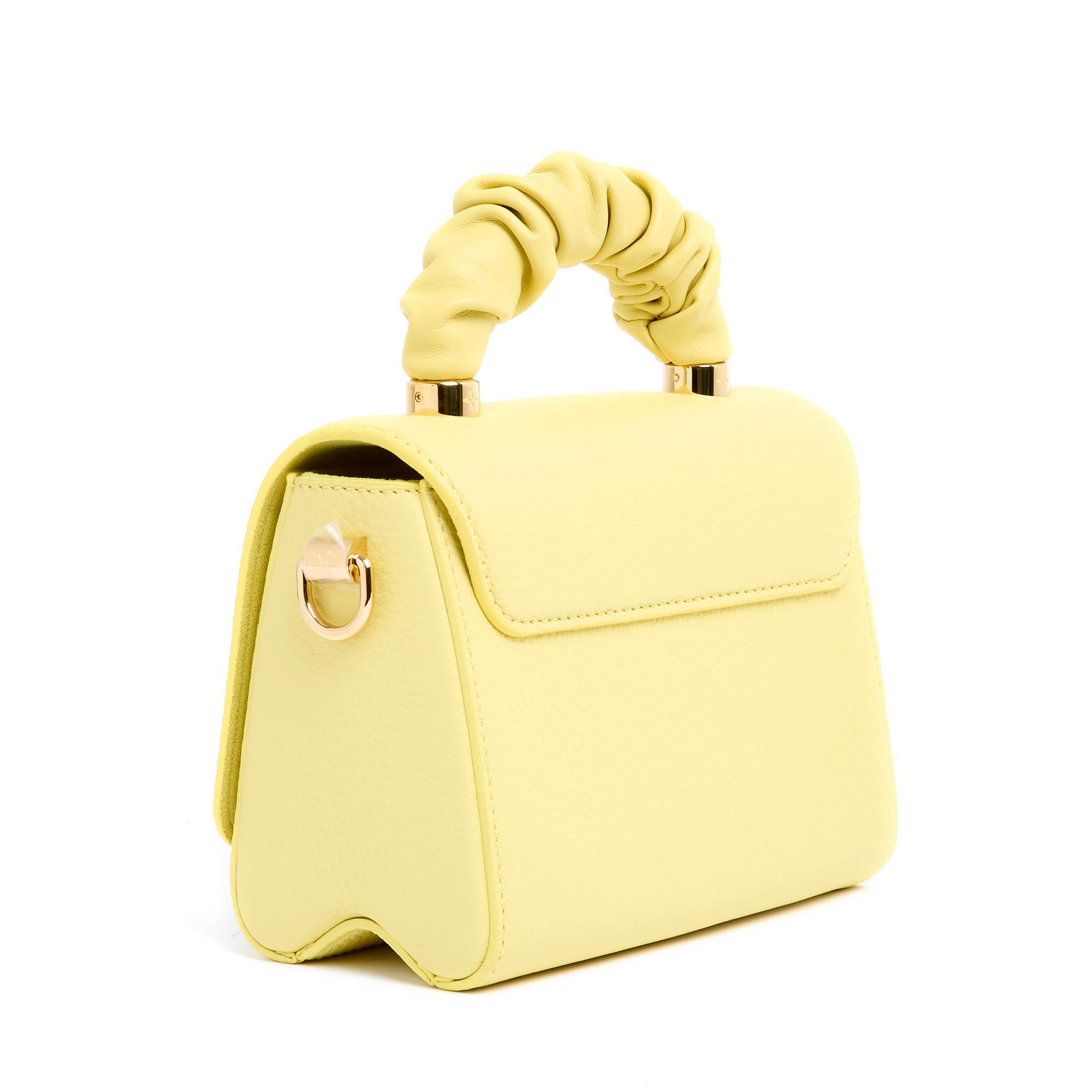 2023 Louis Vuitton Twist Handle PM Yellow Leather Bag For Sale 1