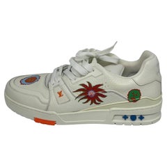 2023 Louis Vuitton x Yayoi Kusama Scarpe da ginnastica in pelle bianca