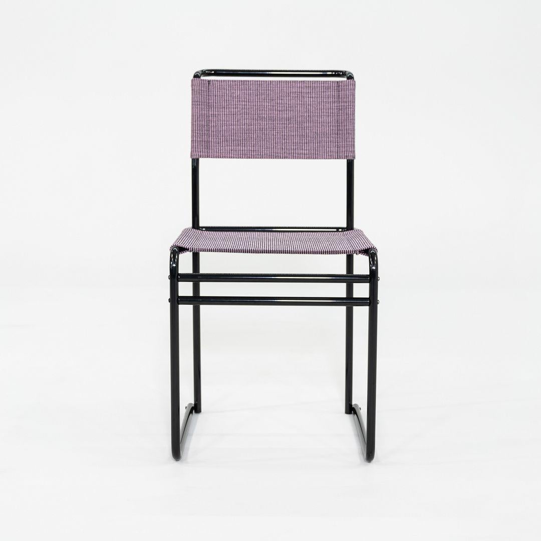 Moderne 2023 Marcel Breuer pour Tecta Chaise de salle à manger B40 avec tissu violet et structure noire en vente