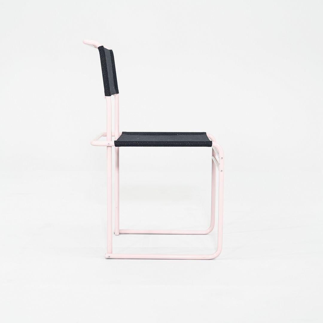 2023 Marcel Breuer pour Tecta B40 Chaise de salle à manger / d'appoint en tissu noir avec cadre Excellent état - En vente à Philadelphia, PA
