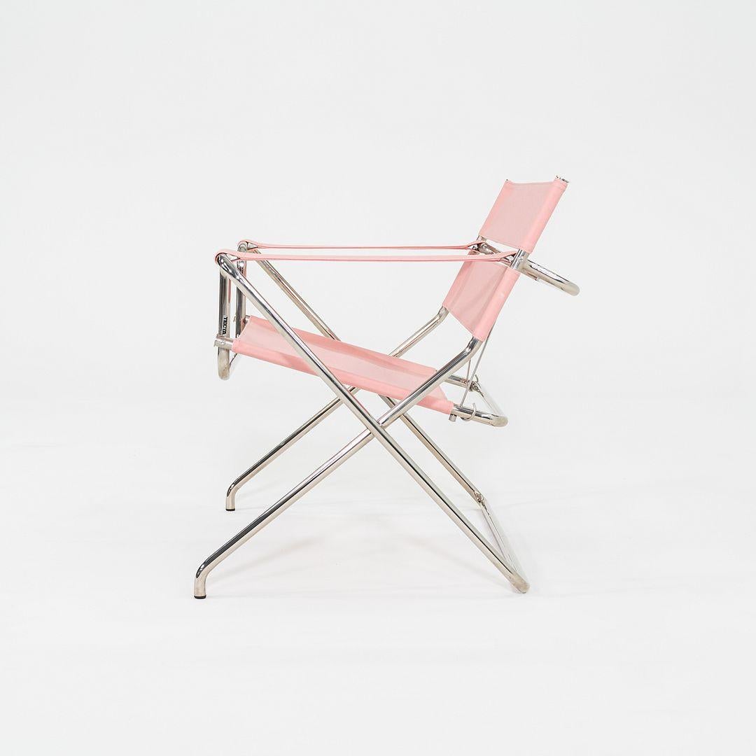 2023 Marcel Breuer para Tecta D4 Silla de salón plegable Bauhaus Tela y cromo Alemán en venta