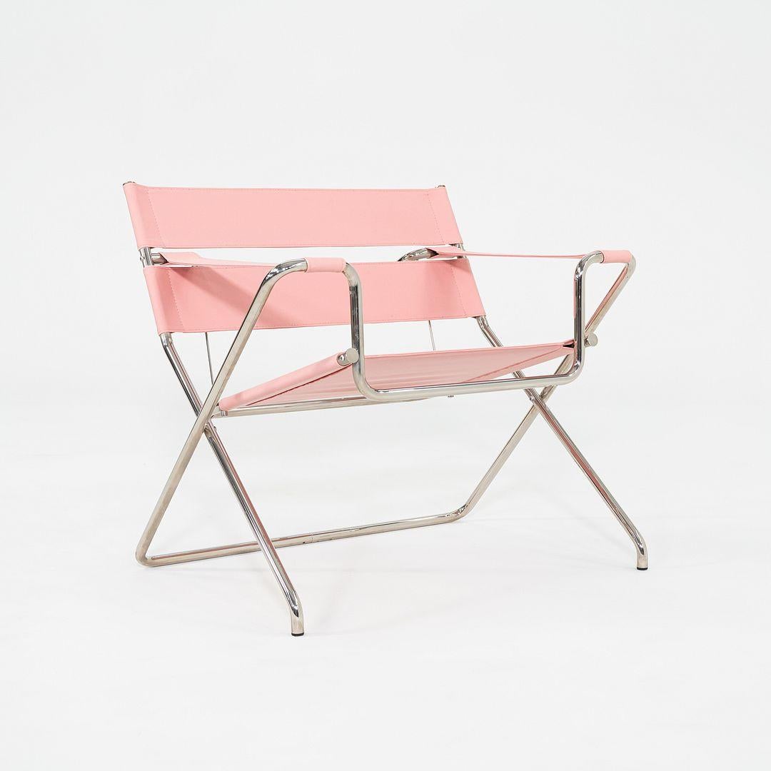 2023 Marcel Breuer para Tecta D4 Silla de salón plegable Bauhaus Tela y cromo Acero en venta