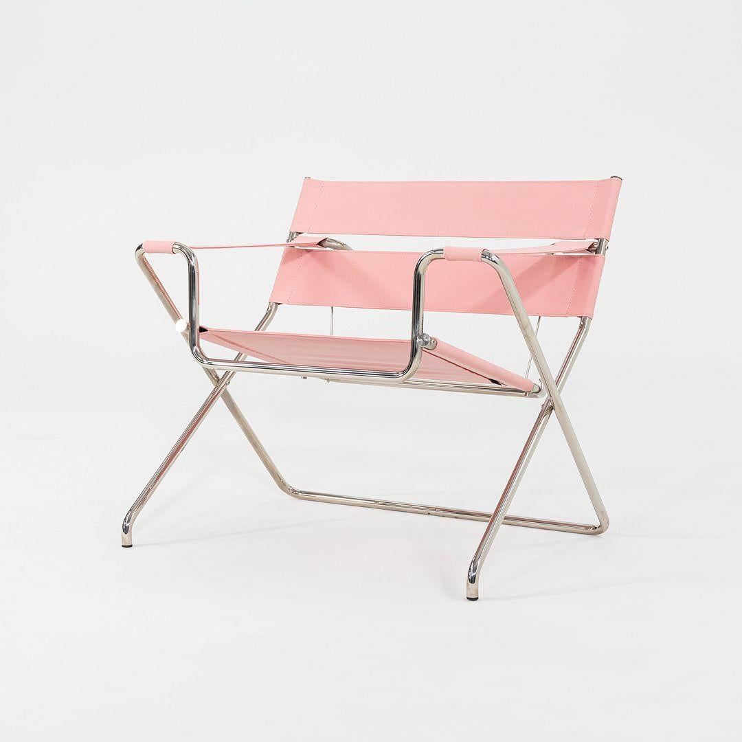 2023 Marcel Breuer para Tecta D4 Silla de salón plegable Bauhaus Tela y cromo en venta 1
