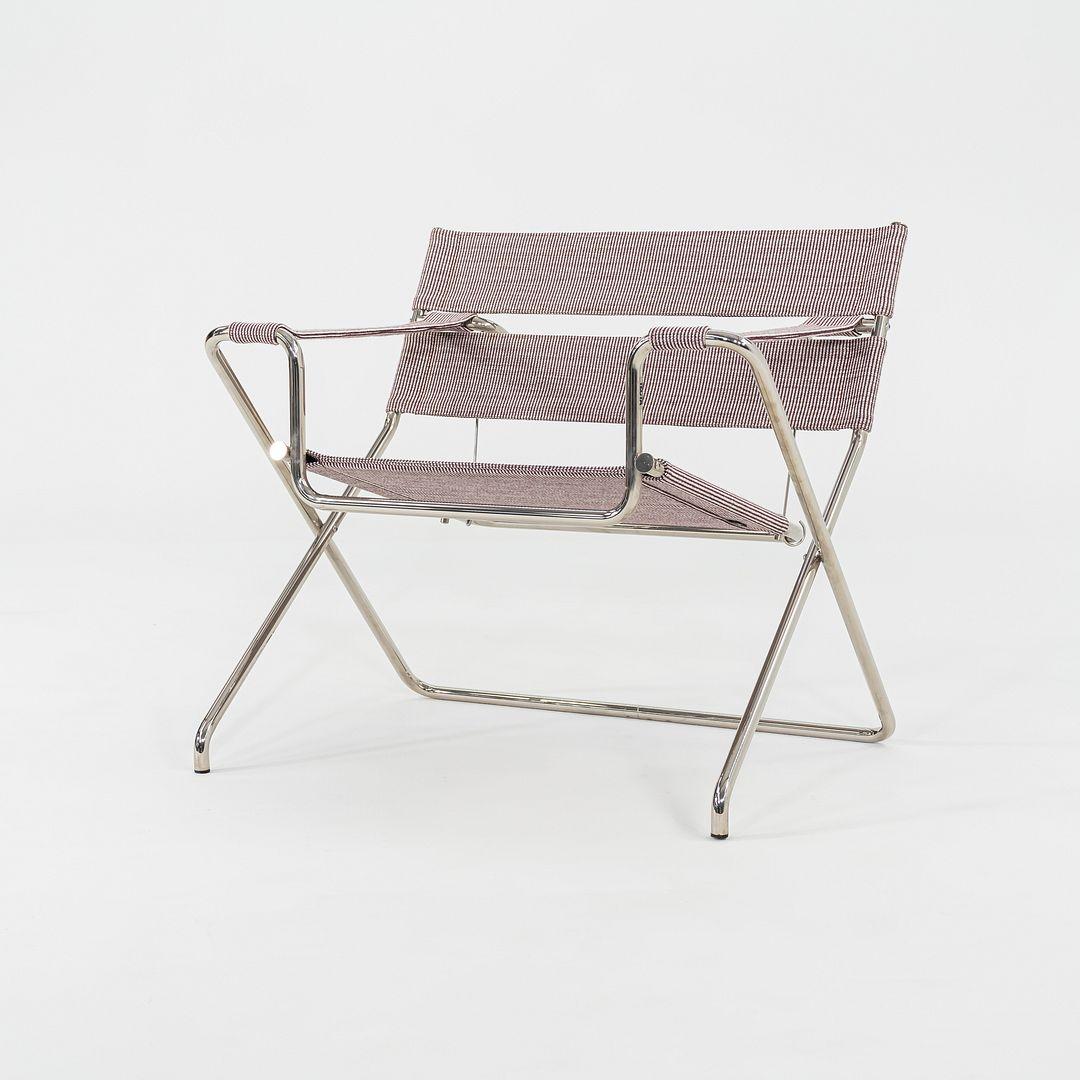 2023 Marcel Breuer per Tecta D4 Bauhaus Lounge Chair pieghevole in tessuto e cromo in vendita 3