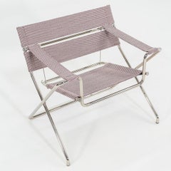 2023 Marcel Breuer for Tecta D4 Bauhaus Folding Lounge Chair in Fabric & Chrome