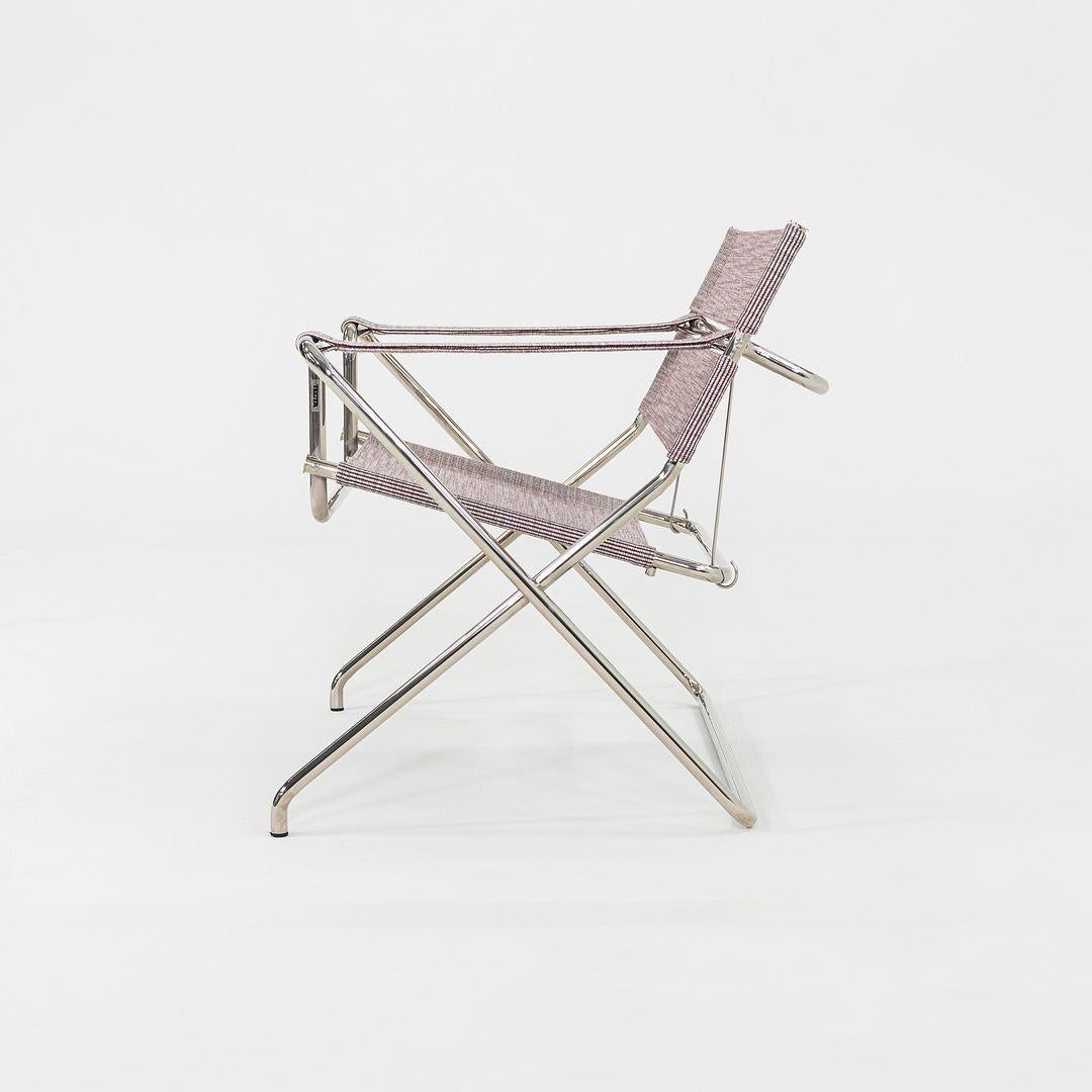 Tedesco 2023 Marcel Breuer per Tecta D4 Bauhaus Lounge Chair pieghevole in tessuto e cromo in vendita