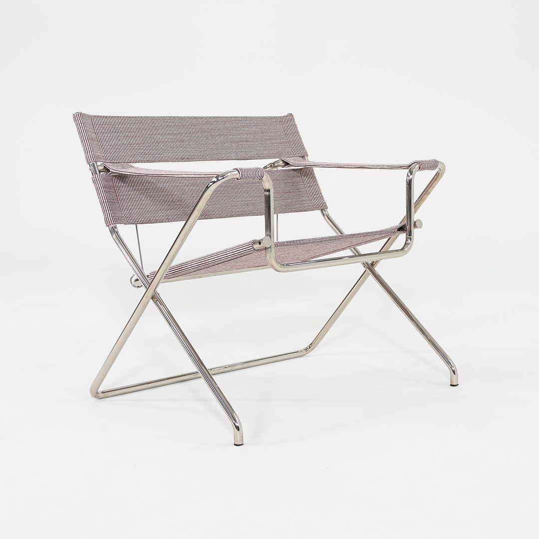 XXI secolo e contemporaneo 2023 Marcel Breuer per Tecta D4 Bauhaus Lounge Chair pieghevole in tessuto e cromo in vendita