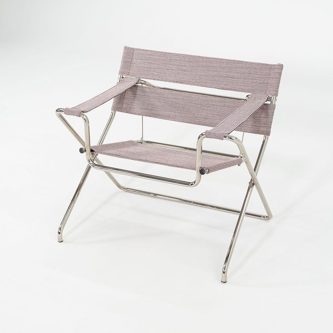 2023 Marcel Breuer per Tecta D4 Bauhaus Lounge Chair pieghevole in tessuto e cromo in vendita 1