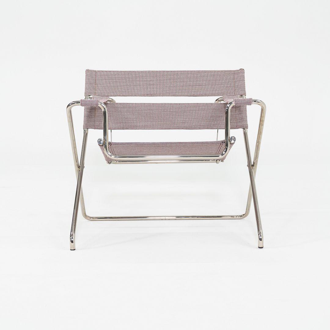 2023 Marcel Breuer per Tecta D4 Bauhaus Lounge Chair pieghevole in tessuto e cromo in vendita 2