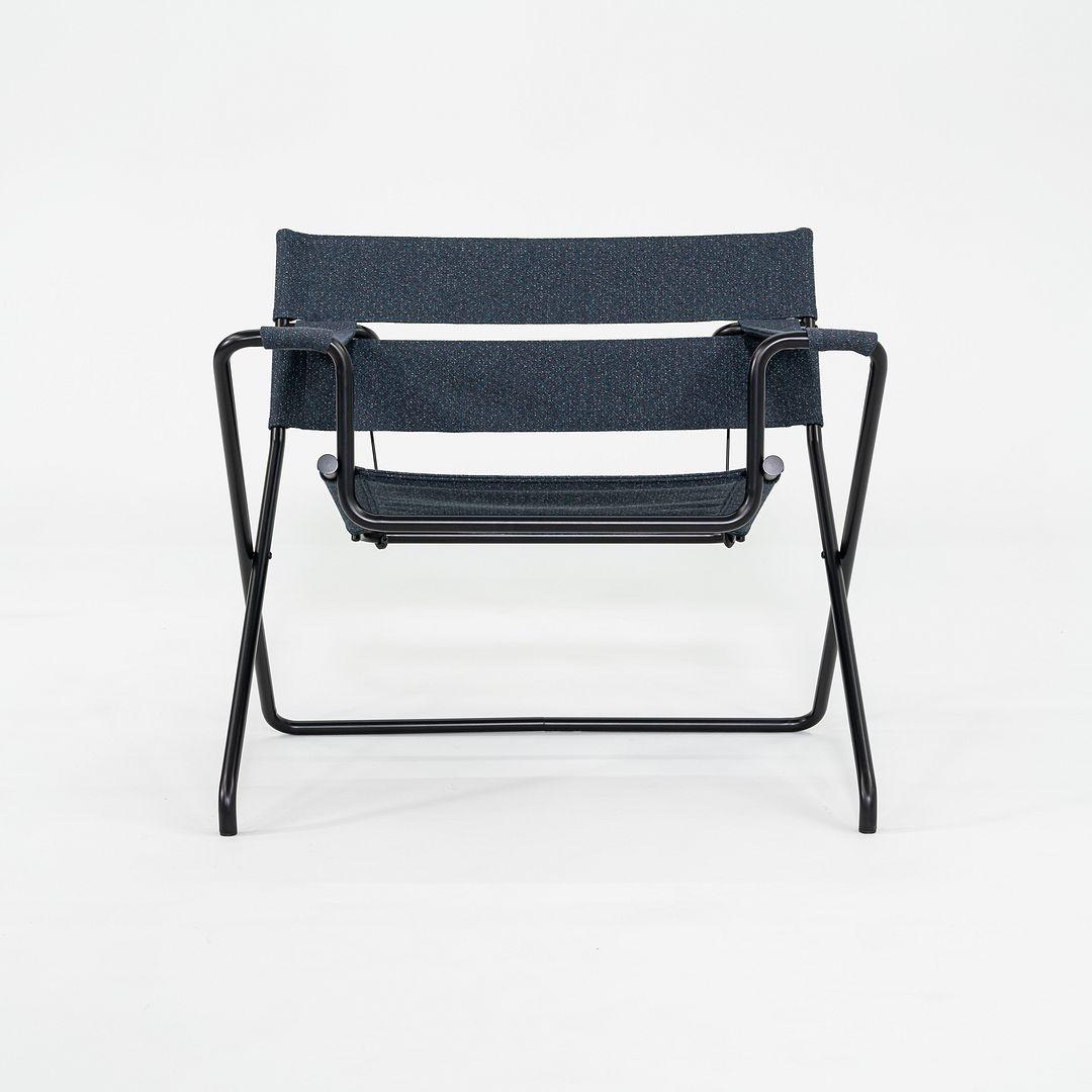 2023 Marcel Breuer für Tecta D4 Bauhaus Folding Lounge Chair mit blauem Stoff im Angebot 3