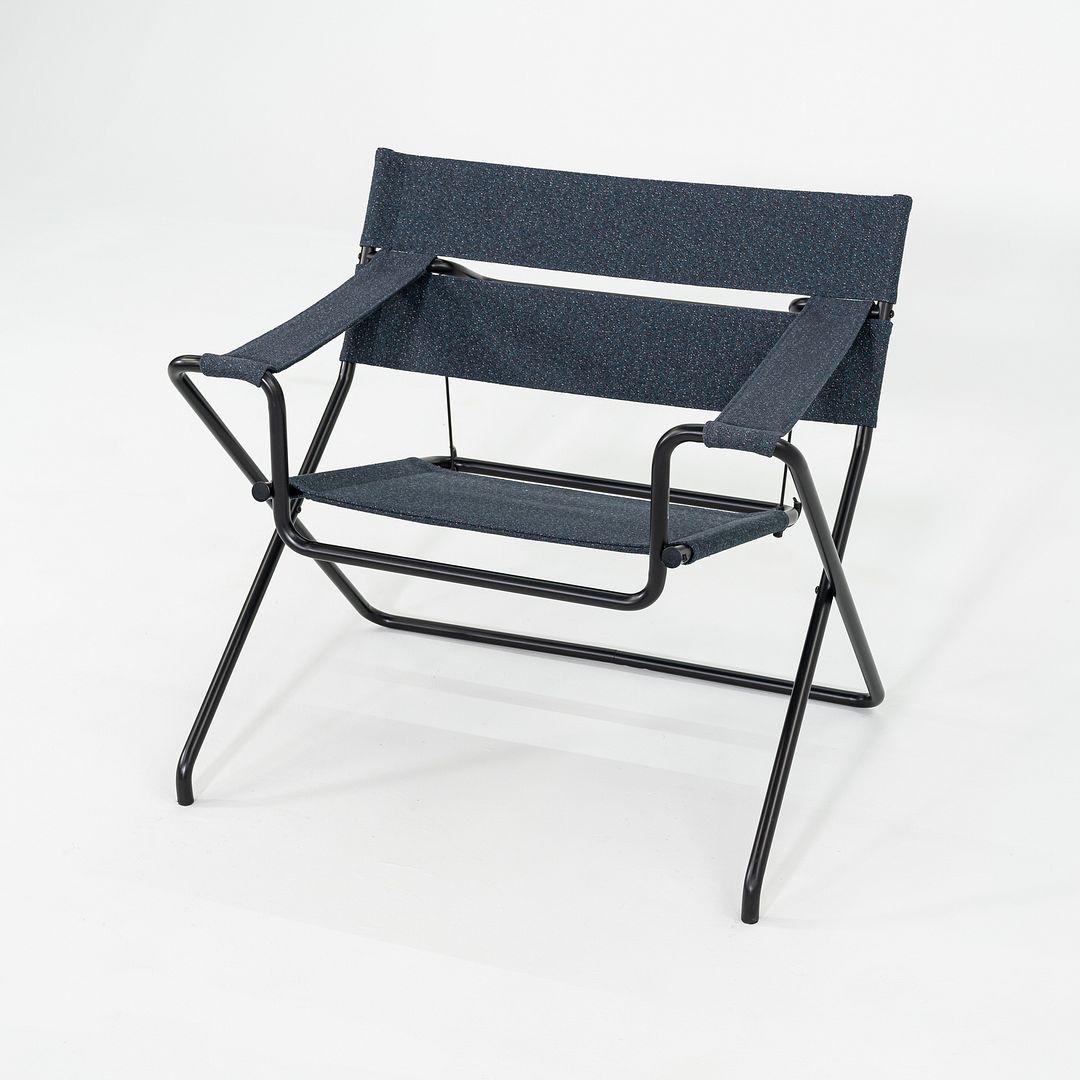 2023 Marcel Breuer für Tecta D4 Bauhaus Folding Lounge Chair mit blauem Stoff im Angebot 4