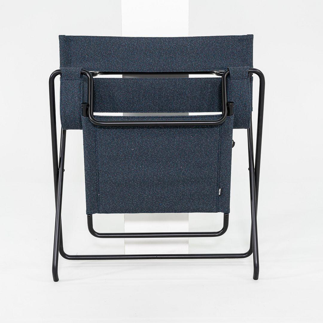 2023 Marcel Breuer für Tecta D4 Bauhaus Folding Lounge Chair mit blauem Stoff im Angebot 1