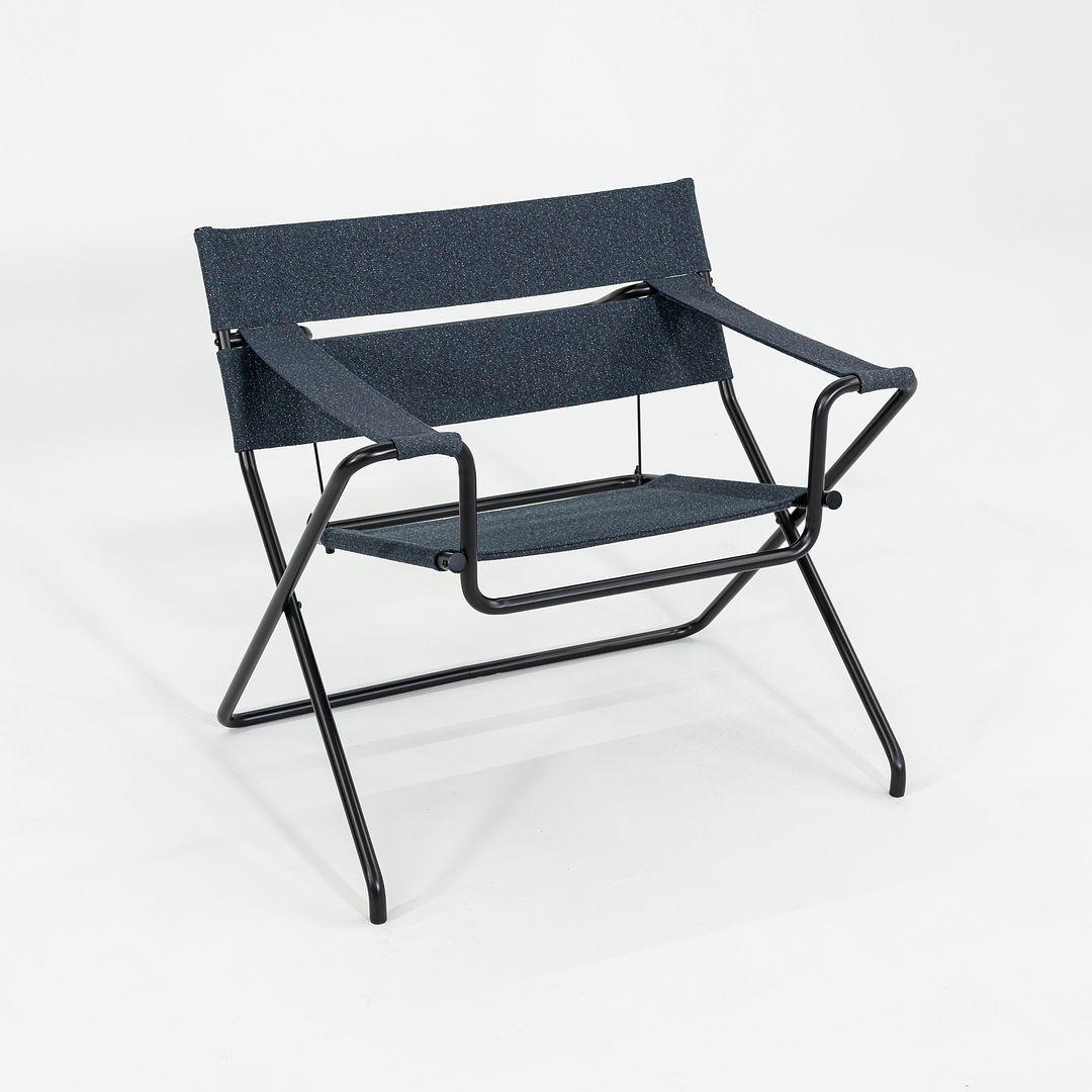 2023 Marcel Breuer für Tecta D4 Bauhaus Folding Lounge Chair mit blauem Stoff im Angebot 2