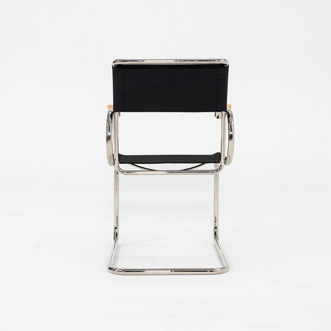 2023 Marcel Breuer per Tecta D40 Poltrona da pranzo in tessuto nero con cromo In condizioni ottime in vendita a Philadelphia, PA