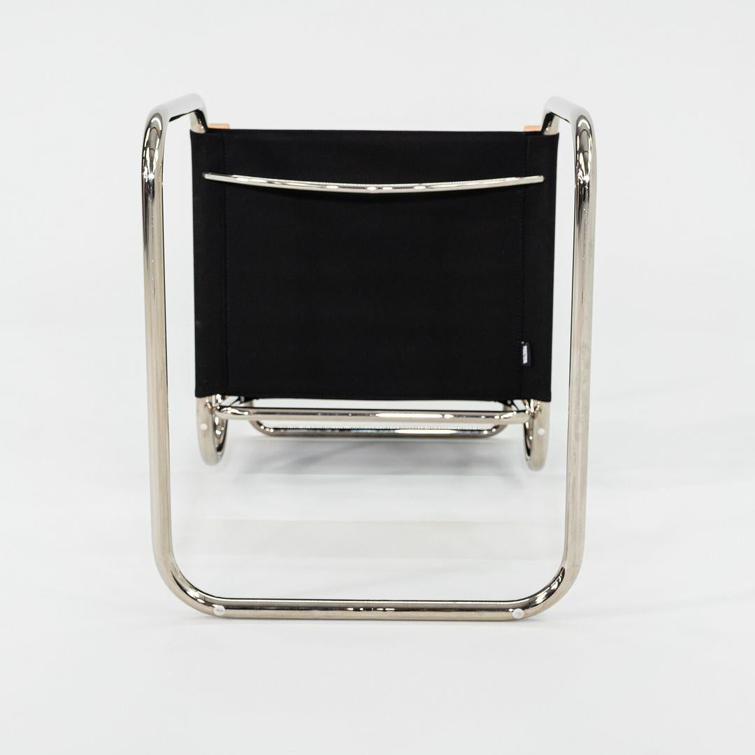 Acciaio 2023 Marcel Breuer per Tecta D40 Poltrona da pranzo in tessuto nero con cromo in vendita
