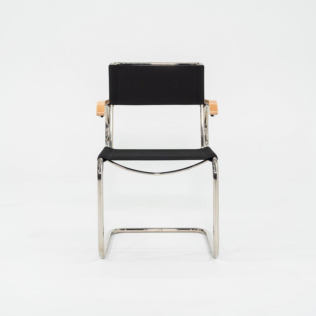 2023 Marcel Breuer per Tecta D40 Poltrona da pranzo in tessuto nero con cromo in vendita 1