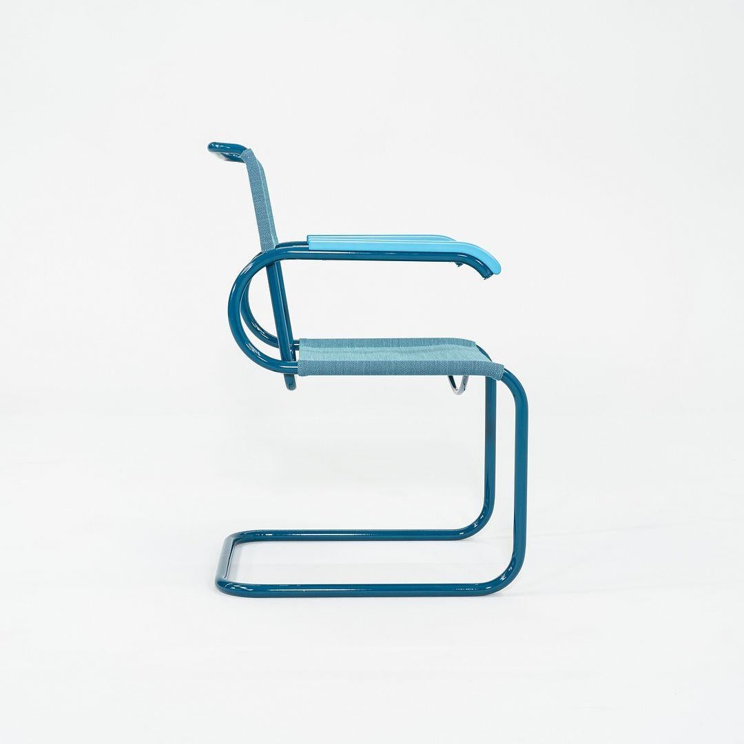 2023 Marcel Breuer per Tecta D40 Poltrona da pranzo con tessuto e struttura blu In condizioni ottime in vendita a Philadelphia, PA