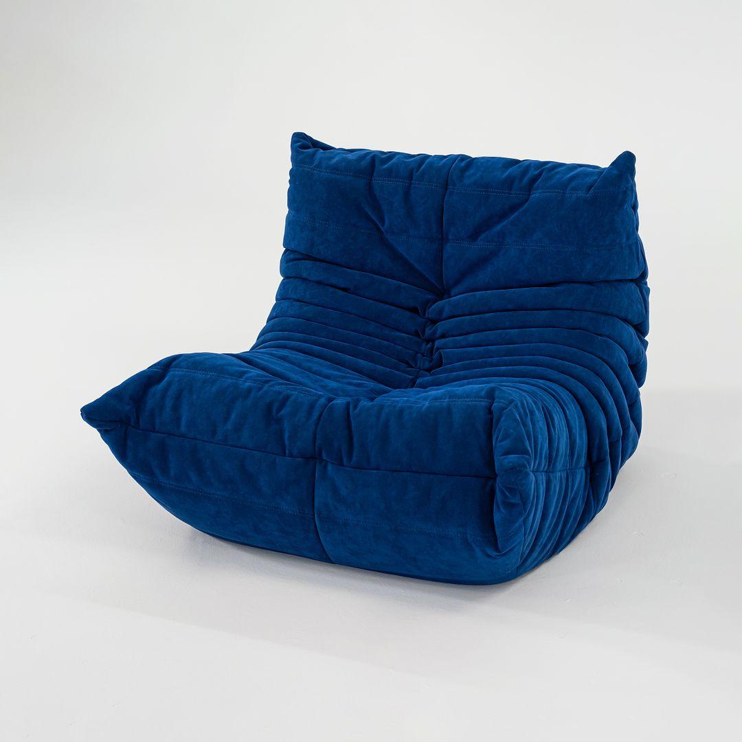 Modern 2023 Michel Ducaroy for Ligne Roset TOGO Fireside Lounge Chair - Infanta Blue