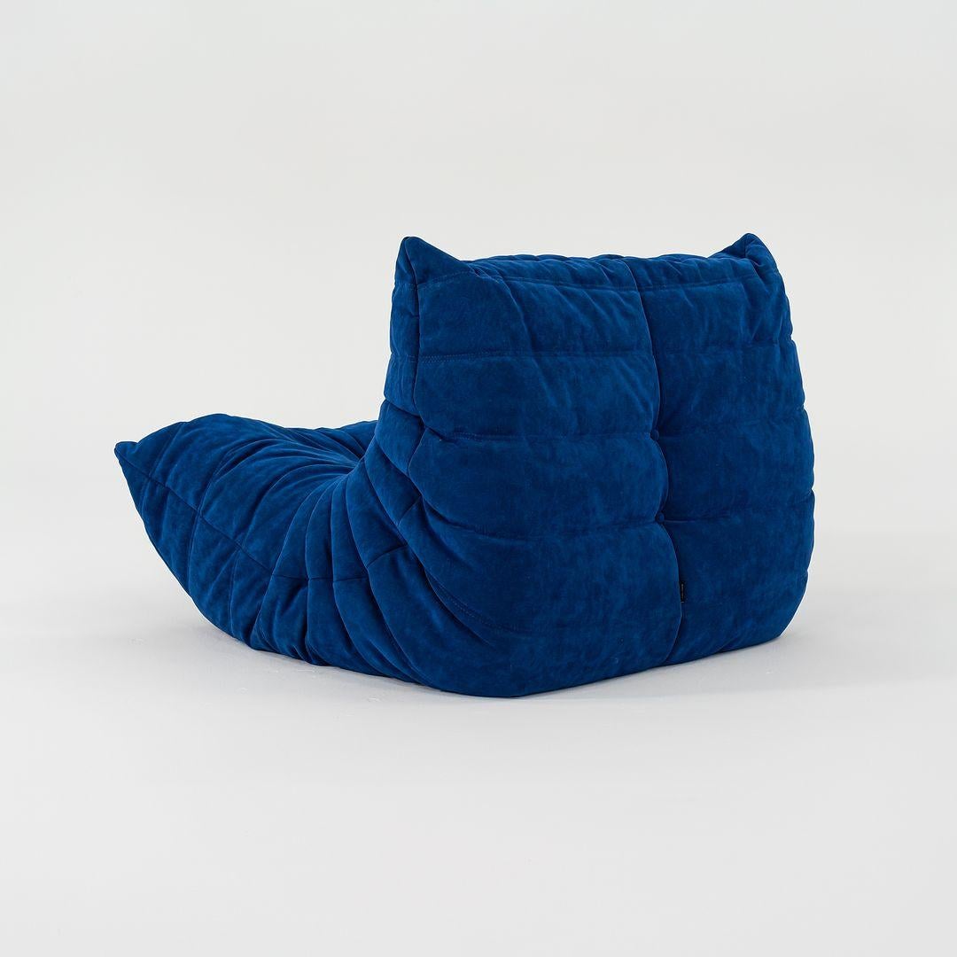 2023 Michel Ducaroy for Ligne Roset TOGO Fireside Lounge Chair - Infanta Blue In Excellent Condition In Philadelphia, PA
