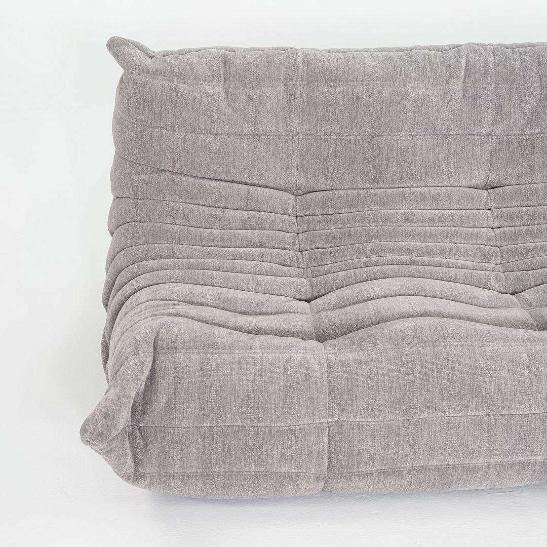 2023 Michel Ducaroy for Ligne Roset Togo Three Seat Sofa in Lhuis Gris Fabric 4