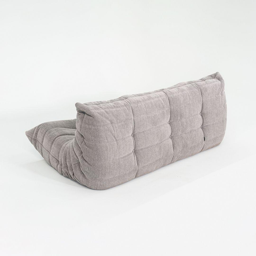 French 2023 Michel Ducaroy for Ligne Roset Togo Three Seat Sofa in Lhuis Gris Fabric