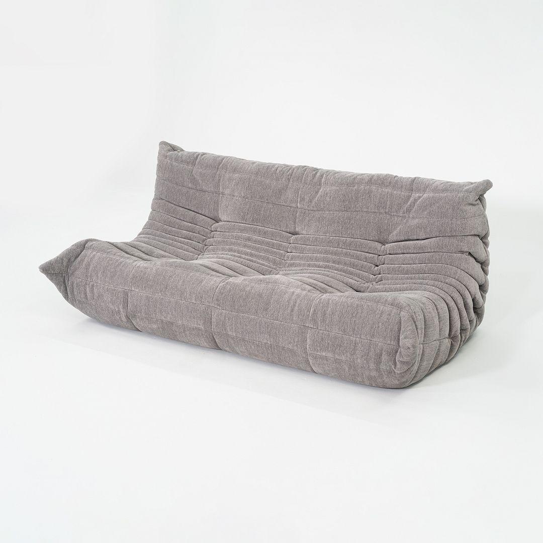 2023 Michel Ducaroy for Ligne Roset Togo Three Seat Sofa in Lhuis Gris Fabric In Excellent Condition In Philadelphia, PA