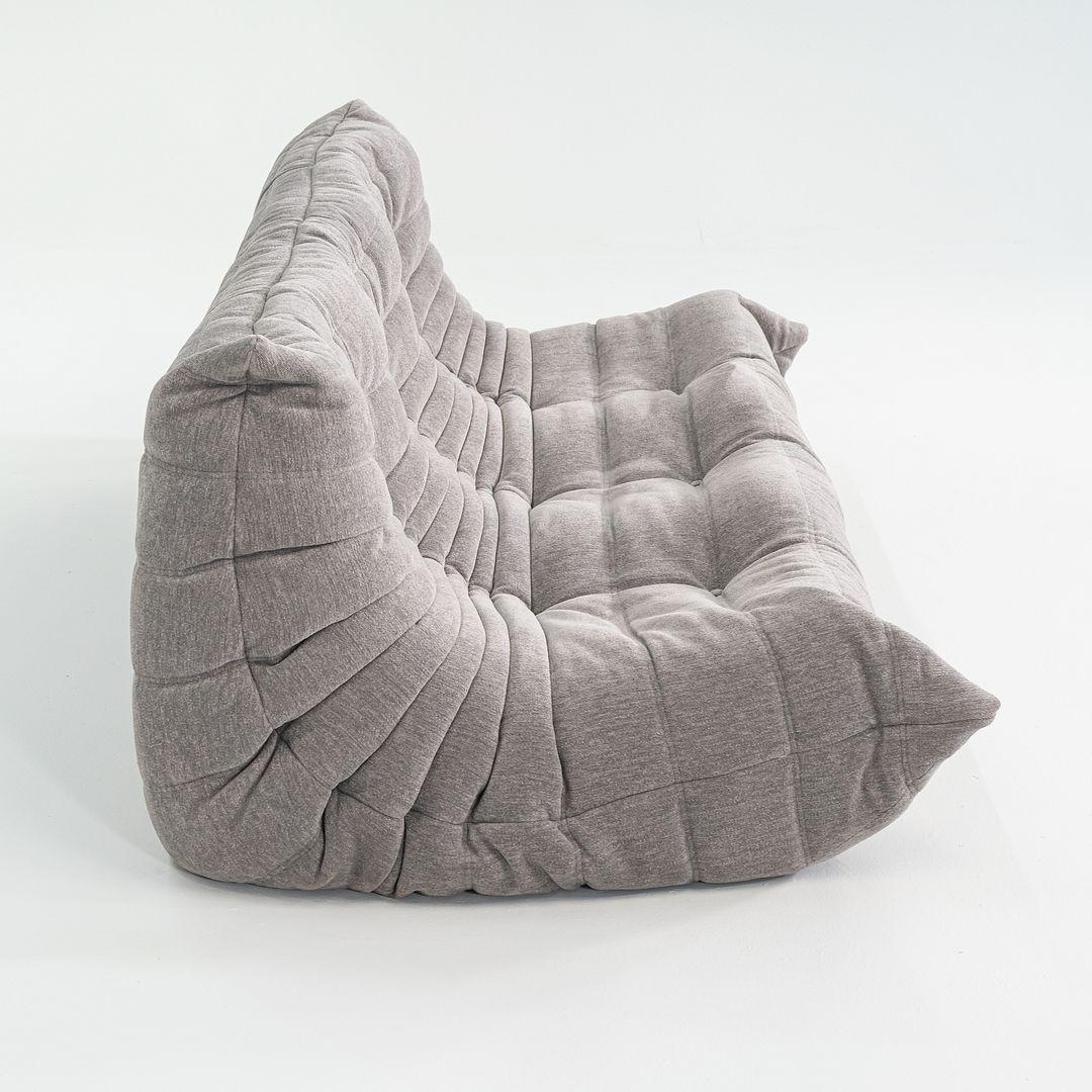 Contemporary 2023 Michel Ducaroy for Ligne Roset Togo Three Seat Sofa in Lhuis Gris Fabric