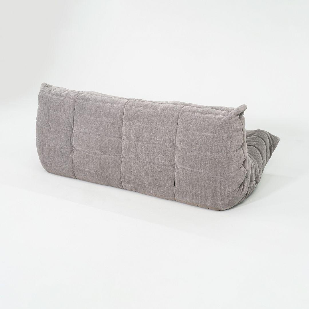 2023 Michel Ducaroy for Ligne Roset Togo Three Seat Sofa in Lhuis Gris Fabric 2
