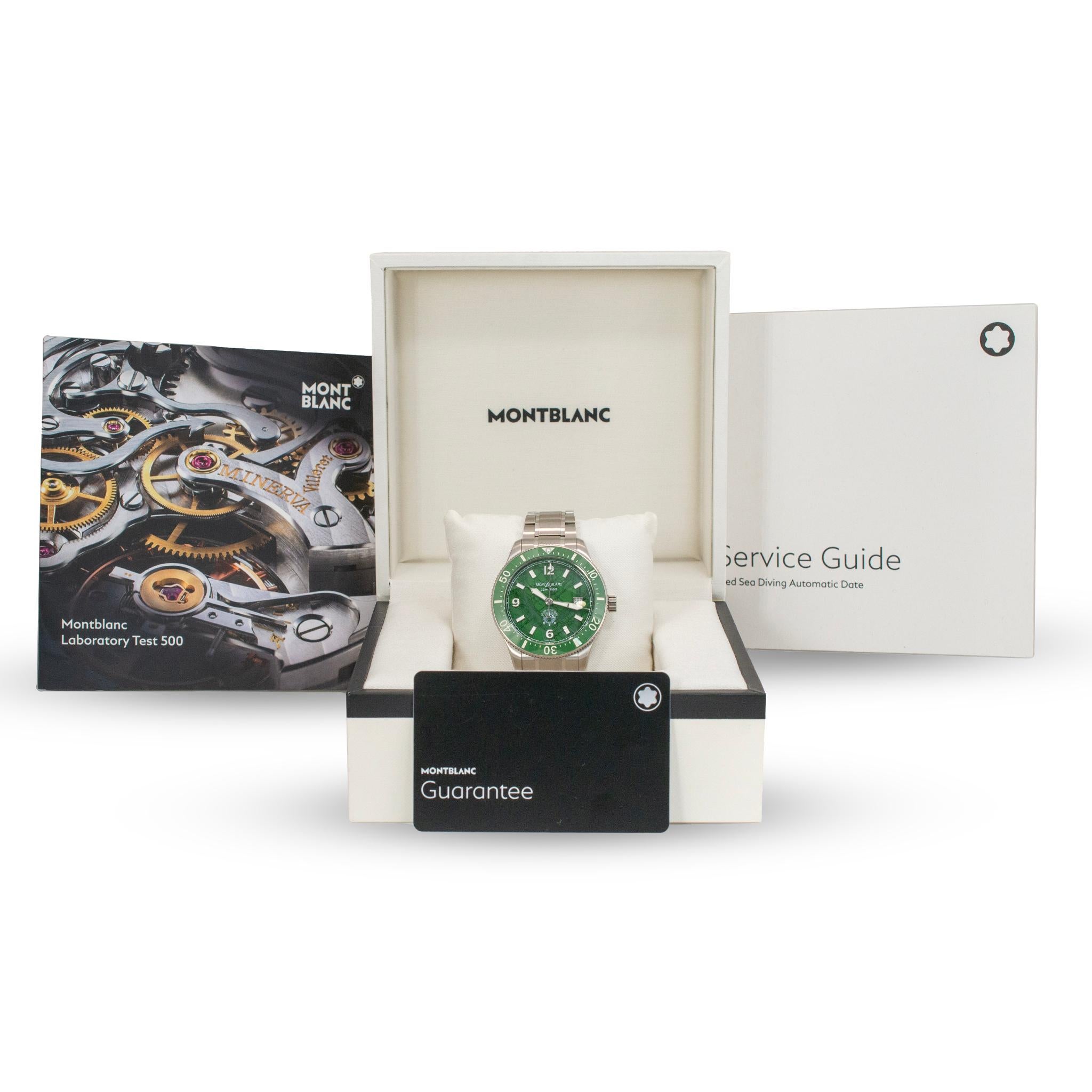 2023 Reloj Montblanc 1858 42MM 129373 Esfera verde Bisel verde Acero Automático en venta 5