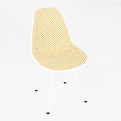 2023 Pair of Herman Miller Eames Molded Plastic Side Chairs with Girard Fabric