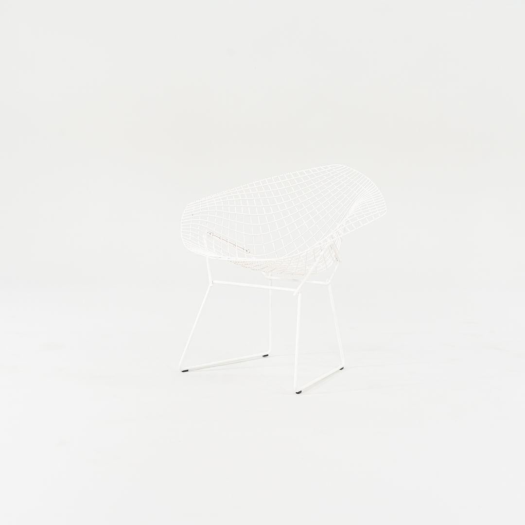 Paar Knoll Bertoia Diamant-Loungesessel in Weiß, Modell 421, 2023, Paar im Angebot 4