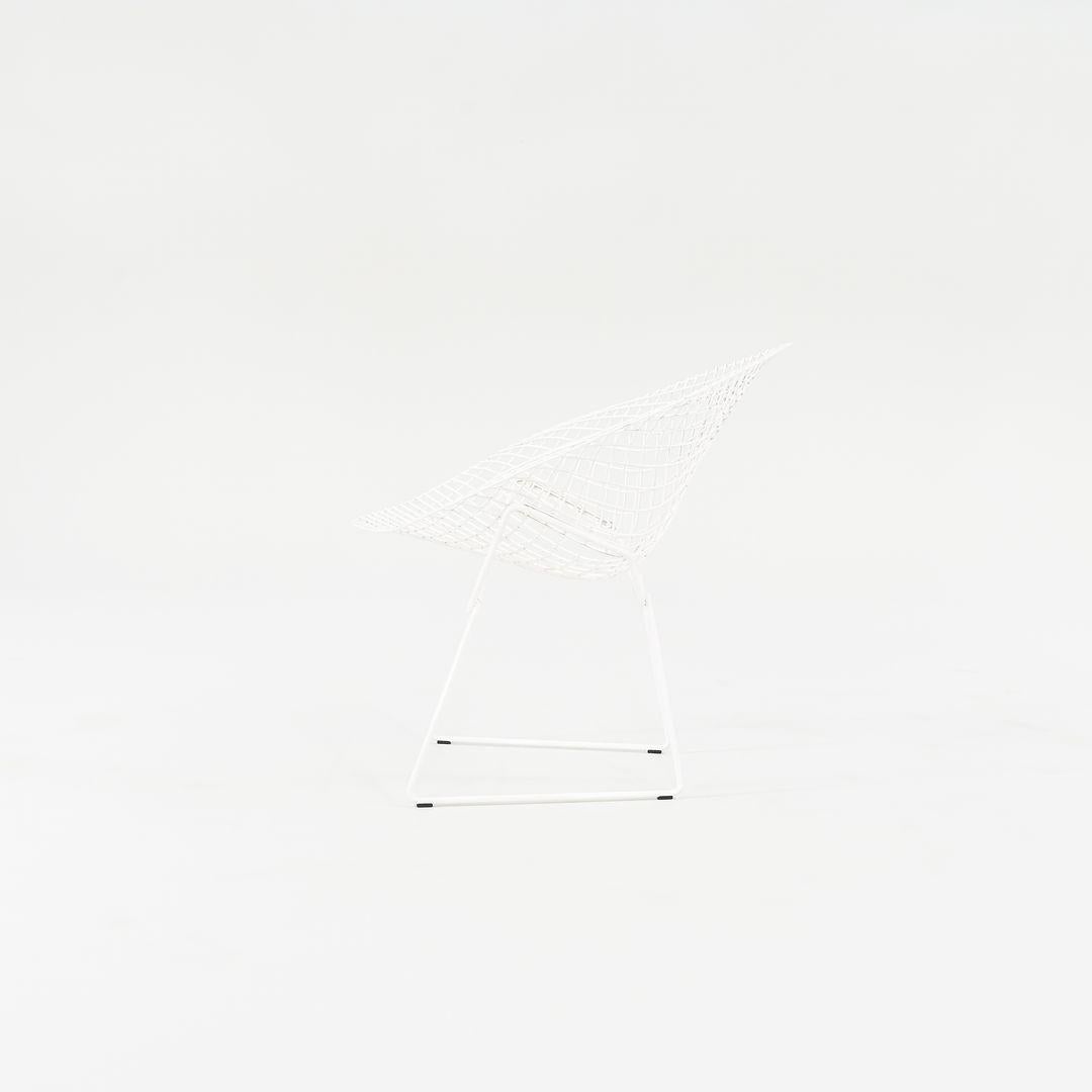 Paar Knoll Bertoia Diamant-Loungesessel in Weiß, Modell 421, 2023, Paar (Stahl) im Angebot