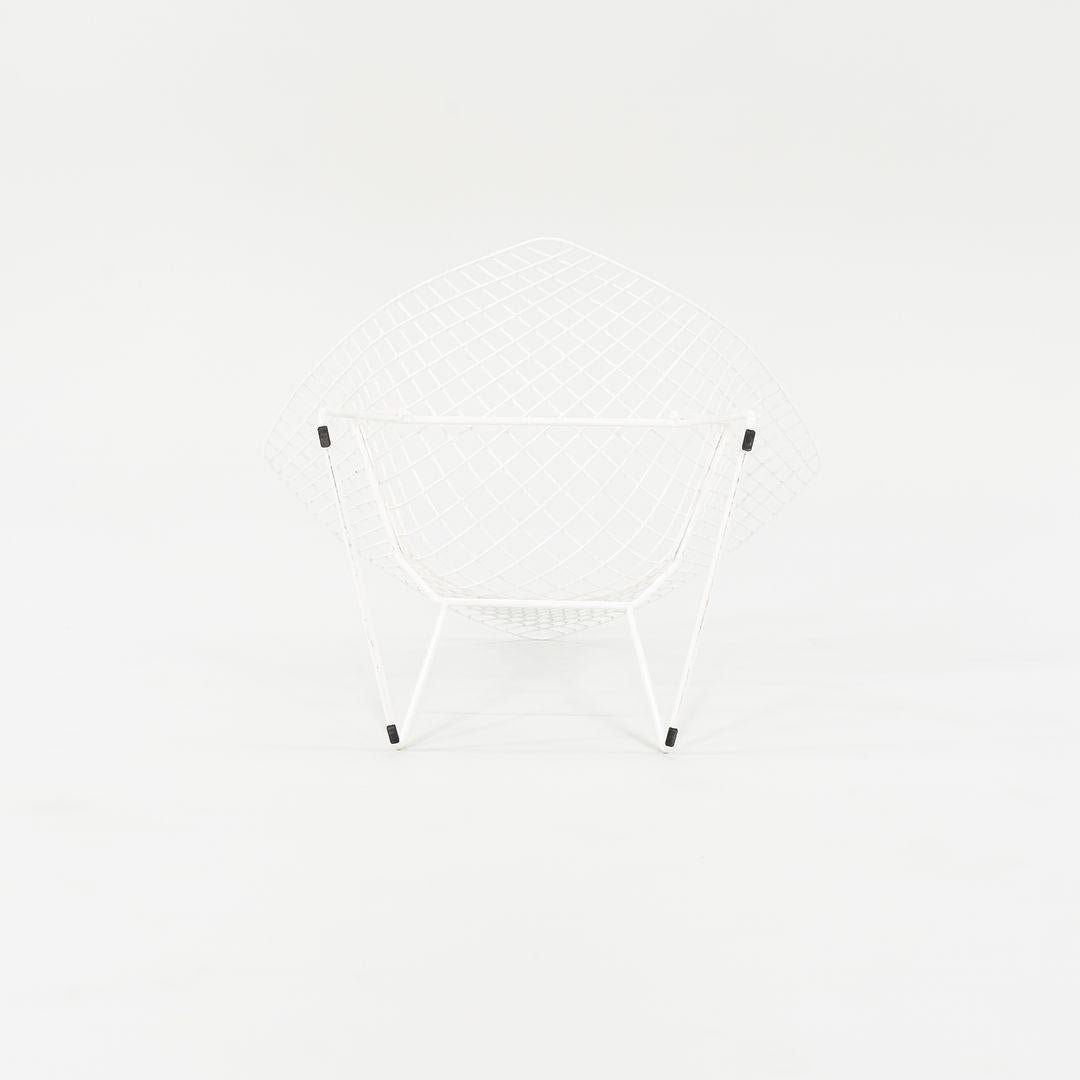 Paar Knoll Bertoia Diamant-Loungesessel in Weiß, Modell 421, 2023, Paar im Angebot 2