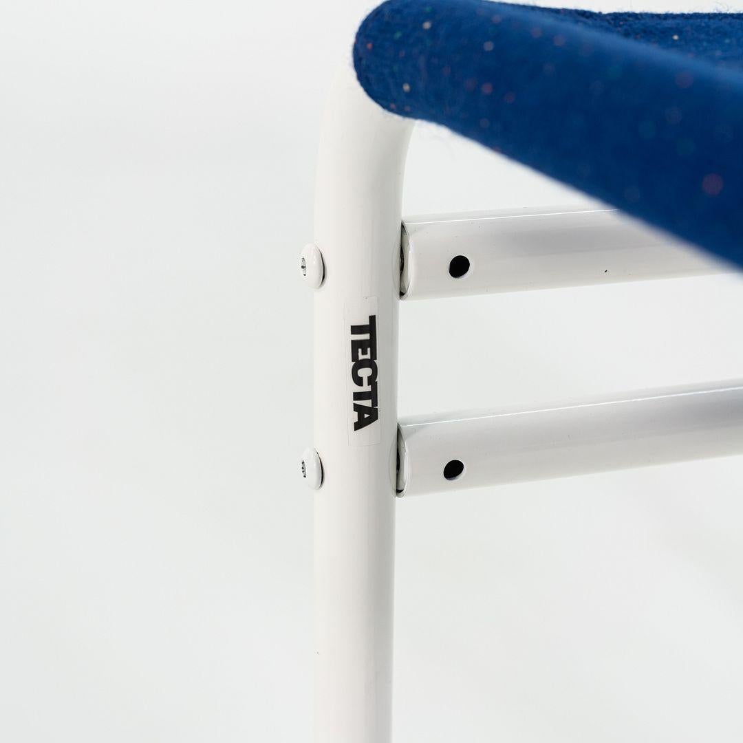 2023 Paire de chaises de salle à manger Marcel Breuer pour Tecta B40 avec tissu jaune/bleu en vente 2