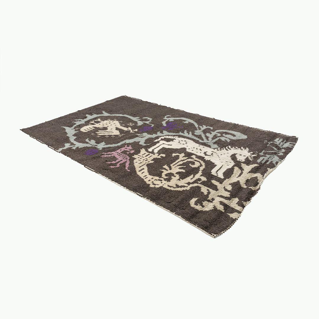 2023 Patricia Urquiola for Moroso Sardinian Horse Rug Dark Colours 200x300cm For Sale 3
