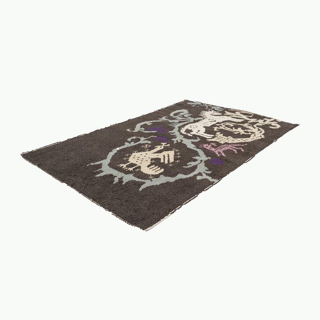 Modern 2023 Patricia Urquiola for Moroso Sardinian Horse Rug Dark Colours 200x300cm For Sale