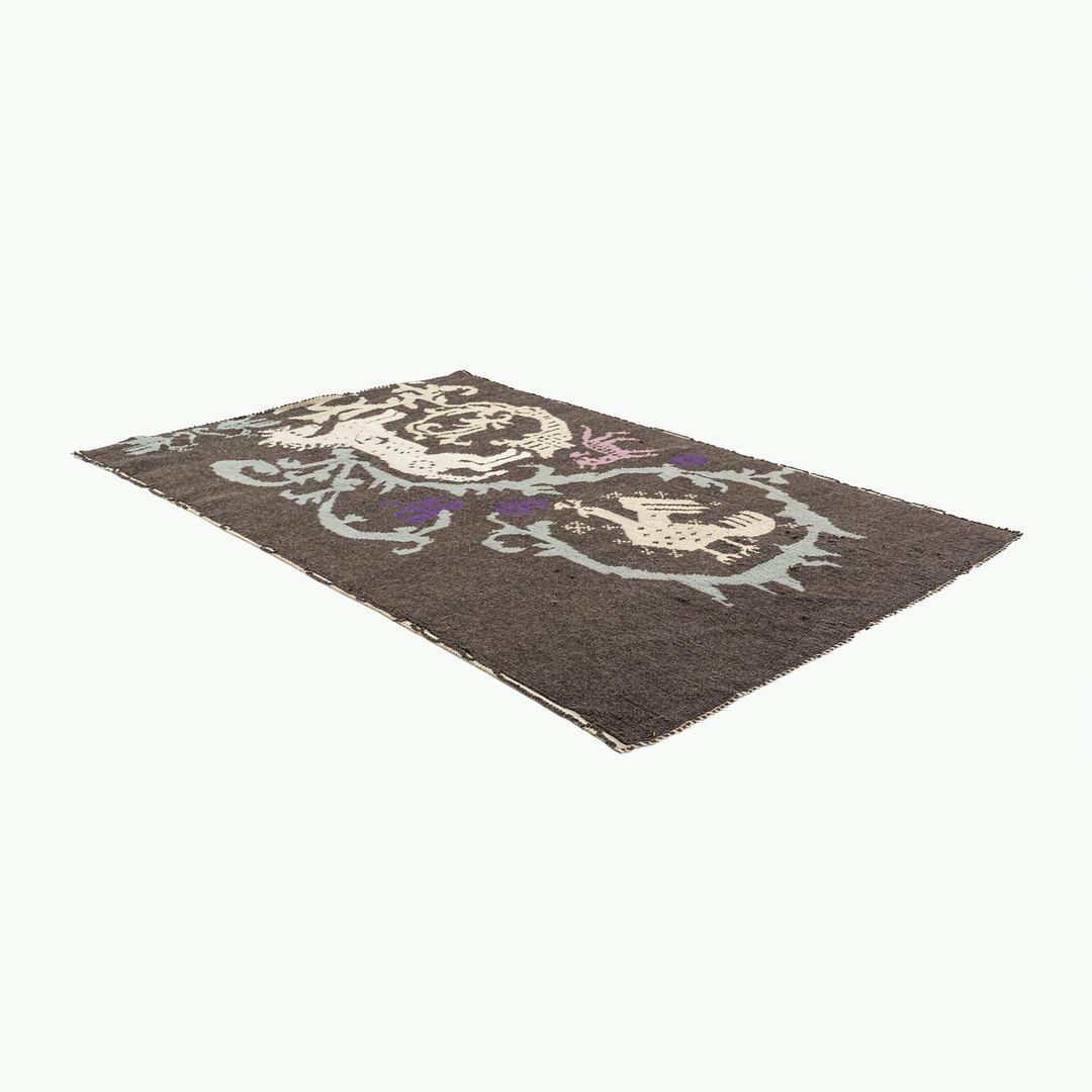 2023 Patricia Urquiola for Moroso Sardinian Horse Rug Dark Colours 200x300cm For Sale 2