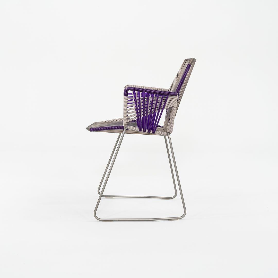 2023 Patricia Urquiola for Moroso Tropicalia Dining Arm Chair in Purple and Grey For Sale 1