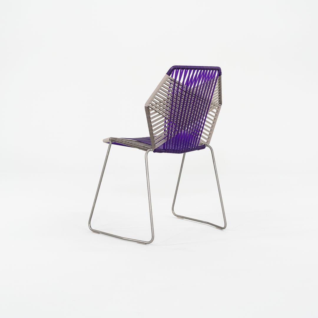 Modern 2023 Patricia Urquiola for Moroso Tropicalia Dining Side Chair Purple and Grey For Sale