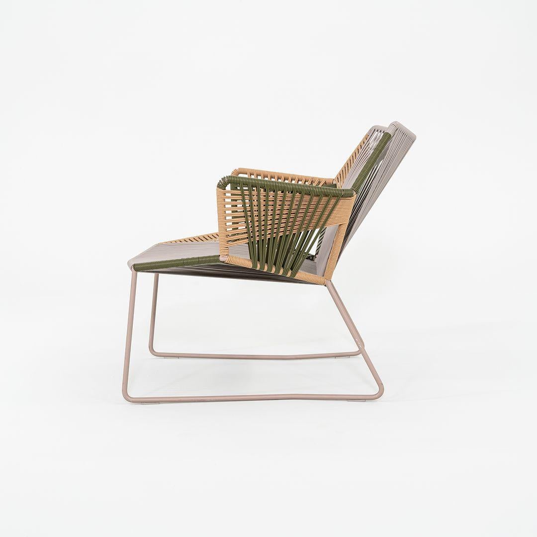 2023 Patricia Urquiola per Moroso Tropicalia Lounge Arm Chair Verniciata in Verde in vendita 2