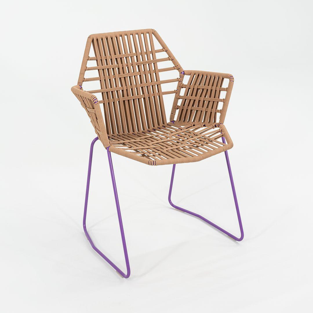 2023 Patricia Urquiola Moroso Tropicalia Esszimmerstuhl aus Kunstleder, 3x Avail im Angebot 4