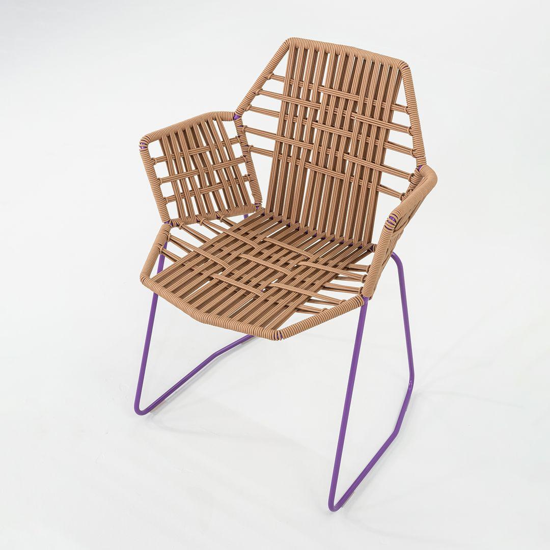 2023 Patricia Urquiola Moroso Tropicalia Esszimmerstuhl aus Kunstleder, 3x Avail (Stahl) im Angebot