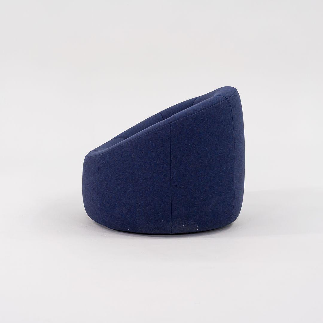 Modern 2023 Pierre Paulin for Ligne Roset Pumpkin Lounge Chair in Divina Melange Cobalt