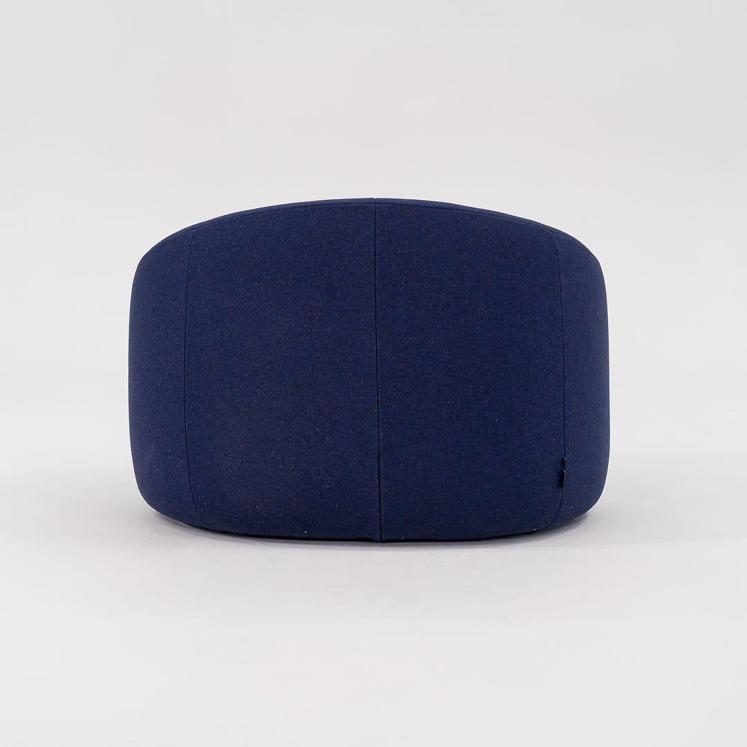 French 2023 Pierre Paulin for Ligne Roset Pumpkin Lounge Chair in Divina Melange Cobalt