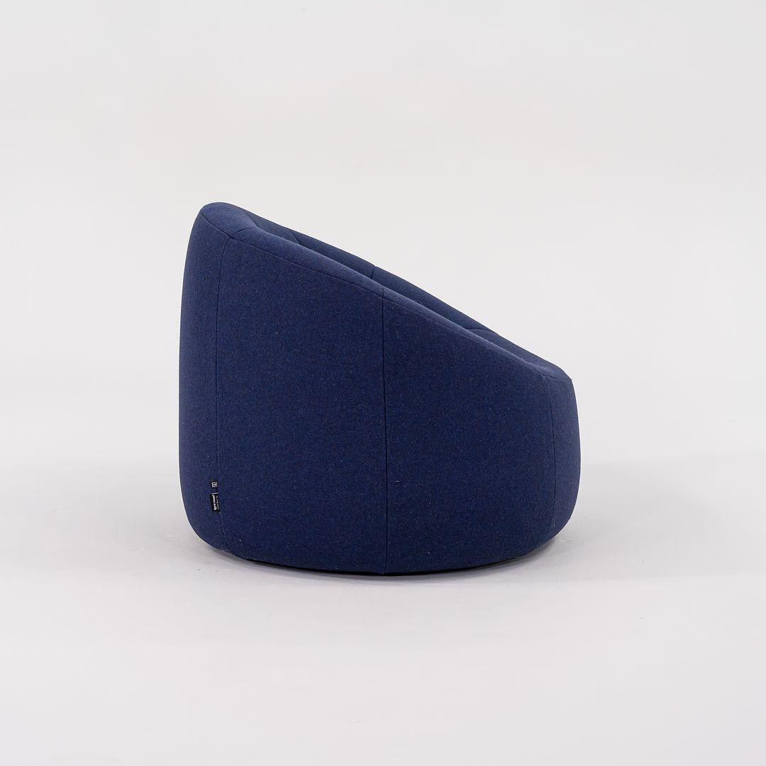 2023 Pierre Paulin for Ligne Roset Pumpkin Lounge Chair in Divina Melange Cobalt In Excellent Condition In Philadelphia, PA