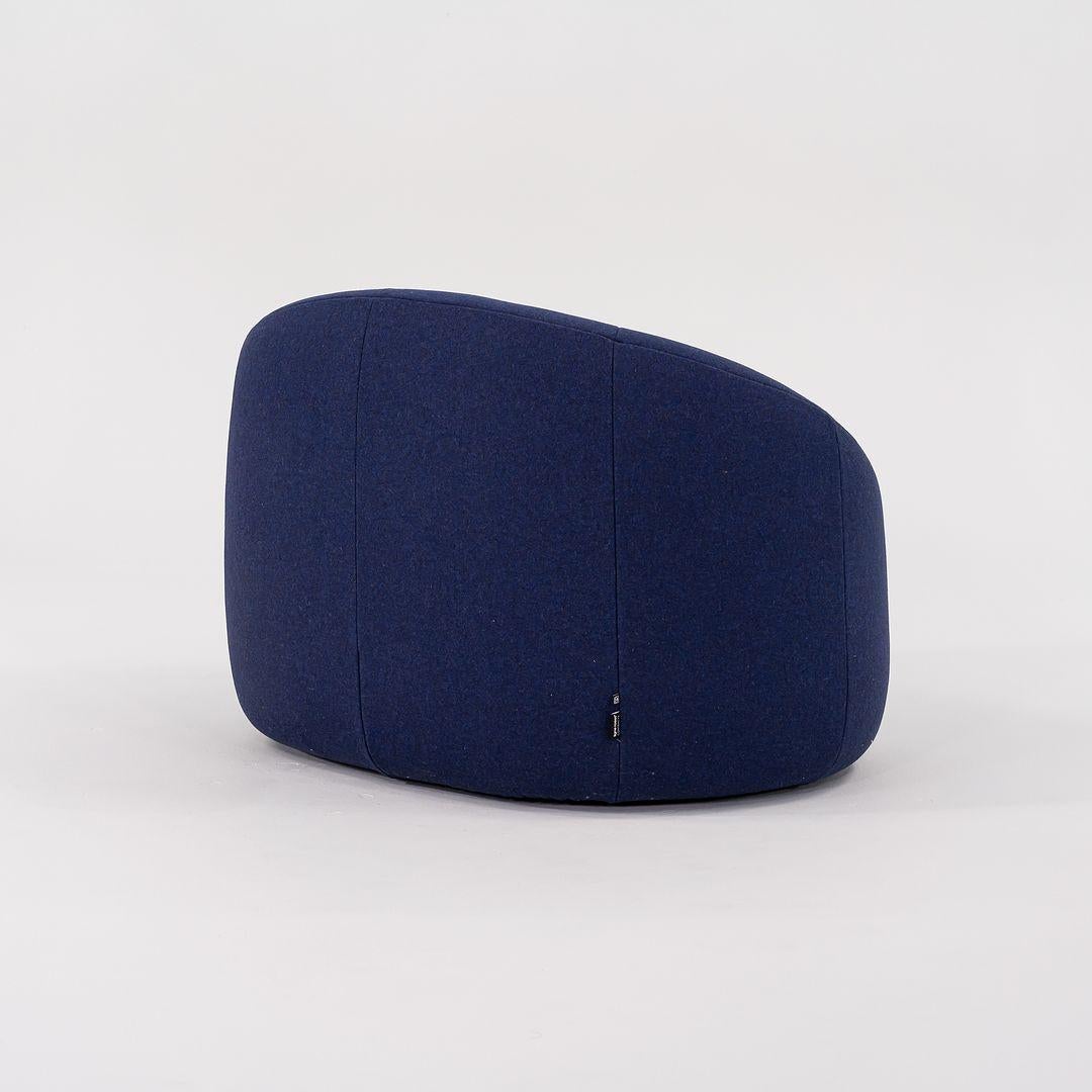Contemporary 2023 Pierre Paulin for Ligne Roset Pumpkin Lounge Chair in Divina Melange Cobalt