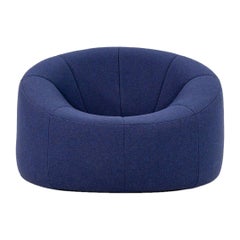2023 Pierre Paulin for Ligne Roset Pumpkin Lounge Chair in Divina Melange Cobalt