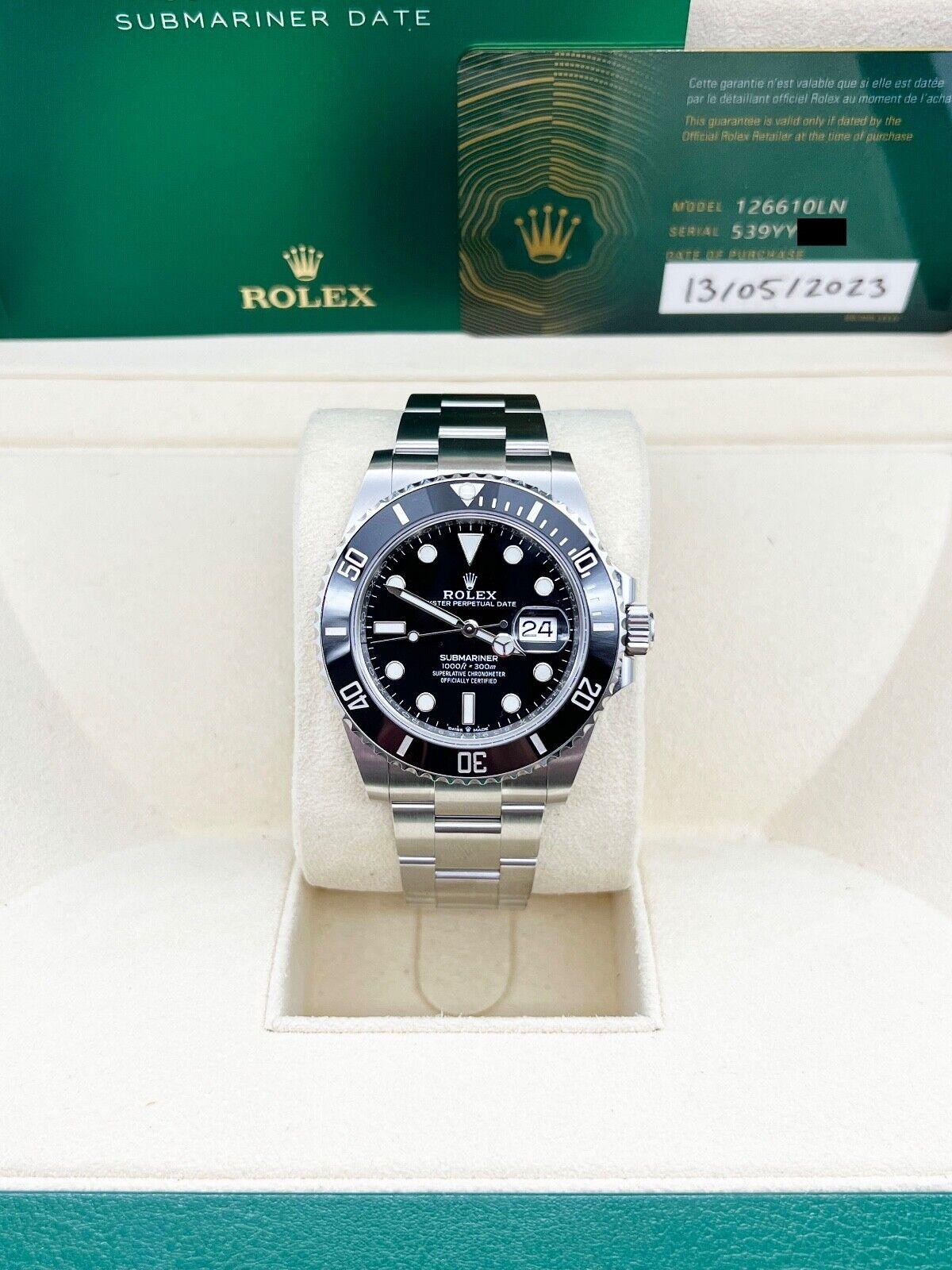 2023 Rolex 126610 Submariner Ceramic Stainless Steel Box Paper 41mm For Sale 3