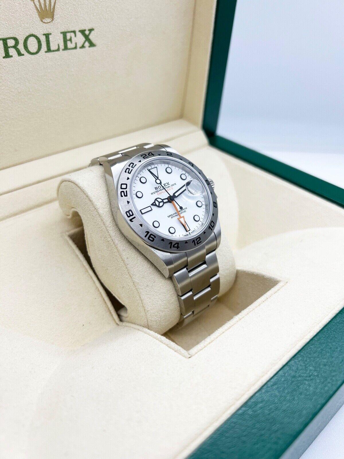Style Number: 226570 

Serial: 1932K***

Year: 2023
 
Model: Explorer II 
 
Case Material: Stainless Steel
 
Band: Stainless Steel 
 
Bezel: Stainless Steel 
 
Dial: White
 
Face: Sapphire Crystal 
 
Case Size: 42mm 
 
Includes: 
-Rolex Box &