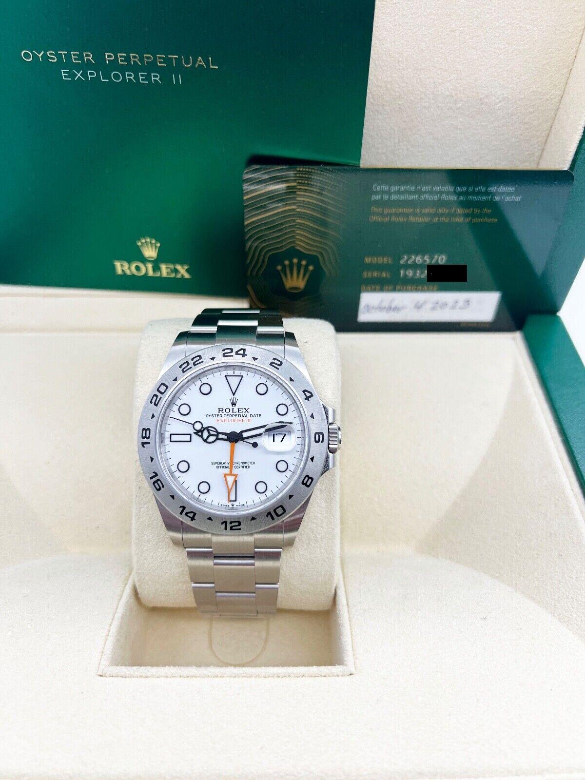 2023 Rolex 226570 Explorer II White Dial Stainless Steel Box Paper For Sale 3